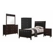 Carlton 5-piece Twin Bedroom Set Cappuccino