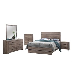 Brantford 5-piece Eastern King Bedroom Set Barrel Oak