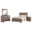 Kauffman 4-piece Eastern King Bedroom Set Washed Taupe