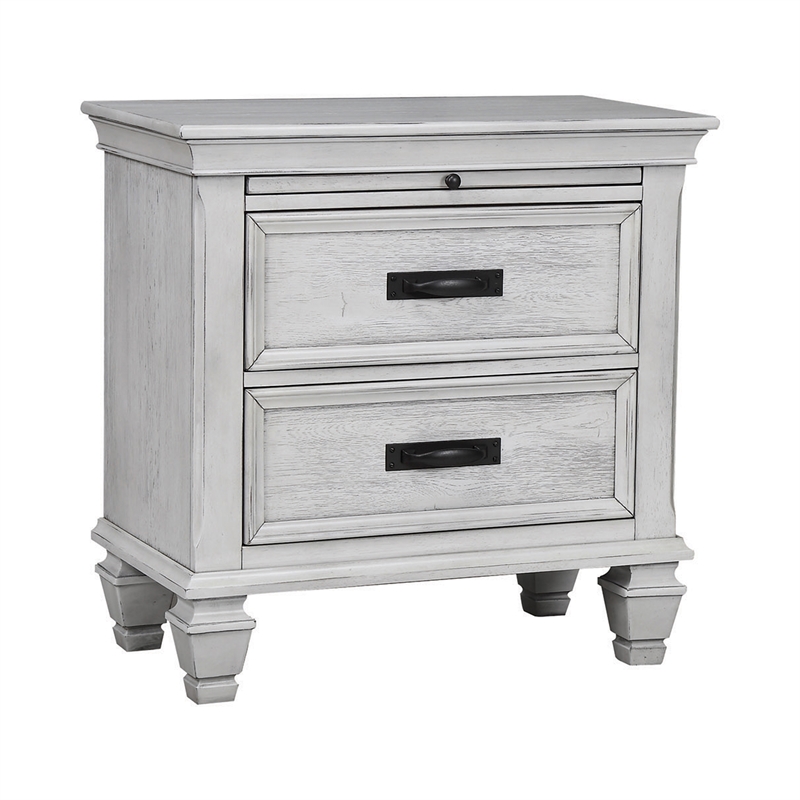 Franco 5-piece Eastern King Bedroom Set Distressed White