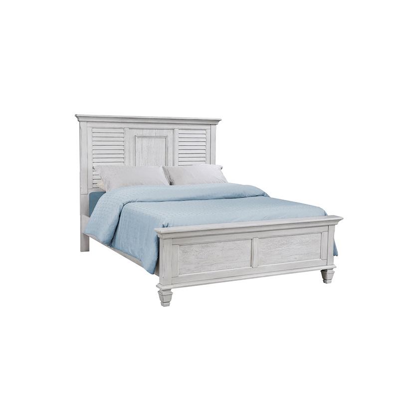 Franco 4-piece Queen Bedroom Set Distressed White