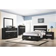 Miranda 51-inch Wood Full Storage Panel Bed Black