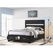 Miranda 51-inch Wood Full Storage Panel Bed Black