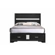 Miranda 51-inch Wood Full Storage Panel Bed Black