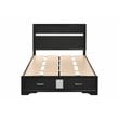 Miranda 51-inch Wood Full Storage Panel Bed Black