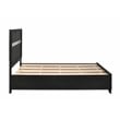 Miranda 51-inch Wood Full Storage Panel Bed Black