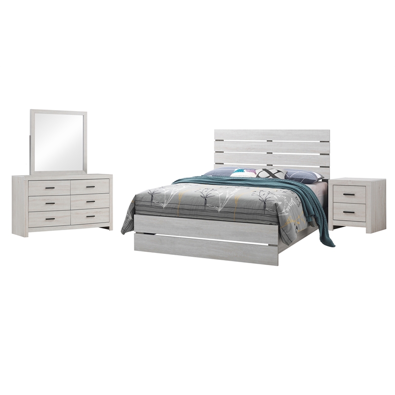 Brantford 4-piece Queen Bedroom Set Coastal White