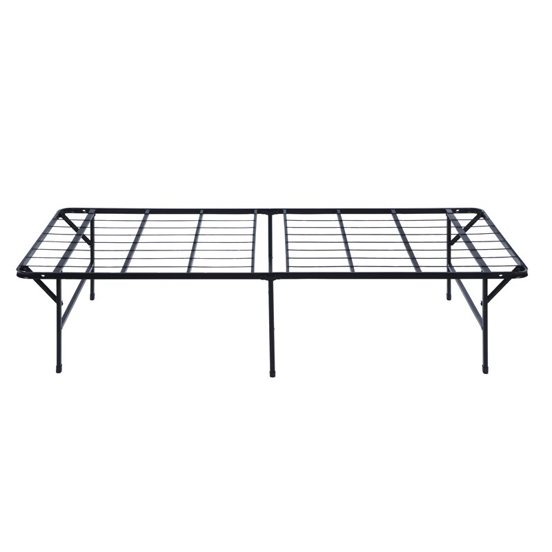 Mabel Metal Full Mattress Support Platform Bed Black