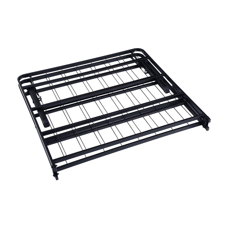 Mabel Metal Queen Mattress Support Platform Bed Black