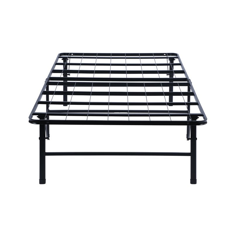 Mabel Metal Twin Mattress Support Platform Bed Black