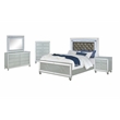 Gunnison 5-piece Eastern King Bedroom Set Silver Metallic