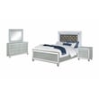 Gunnison 4-piece Eastern King Bedroom Set Silver Metallic