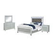 Gunnison 4-piece California King Bedroom Set Silver Metallic
