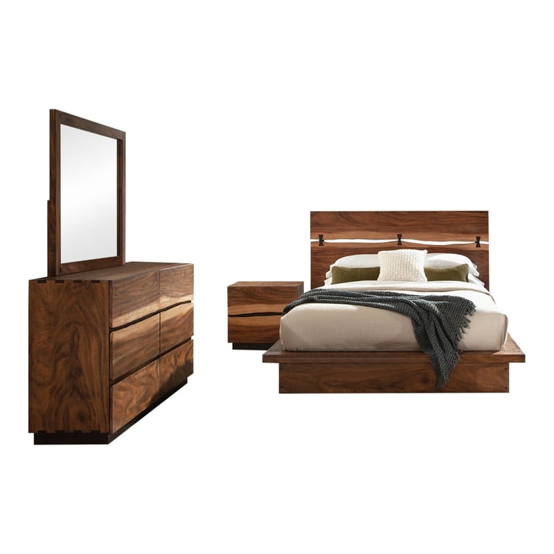 Winslow 4-piece California King Bedroom Set Smokey Walnut