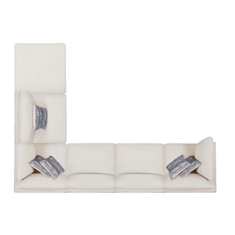 Serene 6-piece Upholstered Modular Sectional Sofa Beige