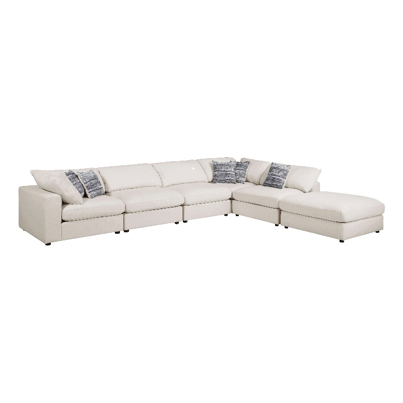 Serene 6-piece Upholstered Modular Sectional Sofa Beige