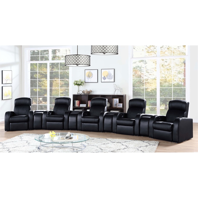 Cyrus 9-piece Upholstered Home Theater Seating