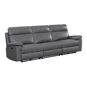 albany 3 pc. upholstered power reclining sofa set in gray