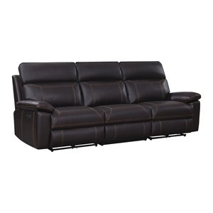 albany 3 pc. upholstered power reclining sofa set in brown