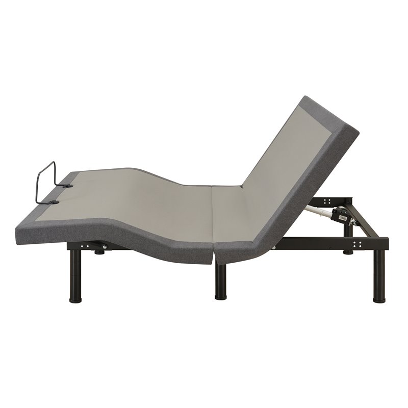 Clara Eastern King Adjustable Bed Base Grey and Black