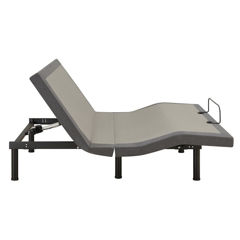 Negan Eastern King Adjustable Bed Base Grey and Black