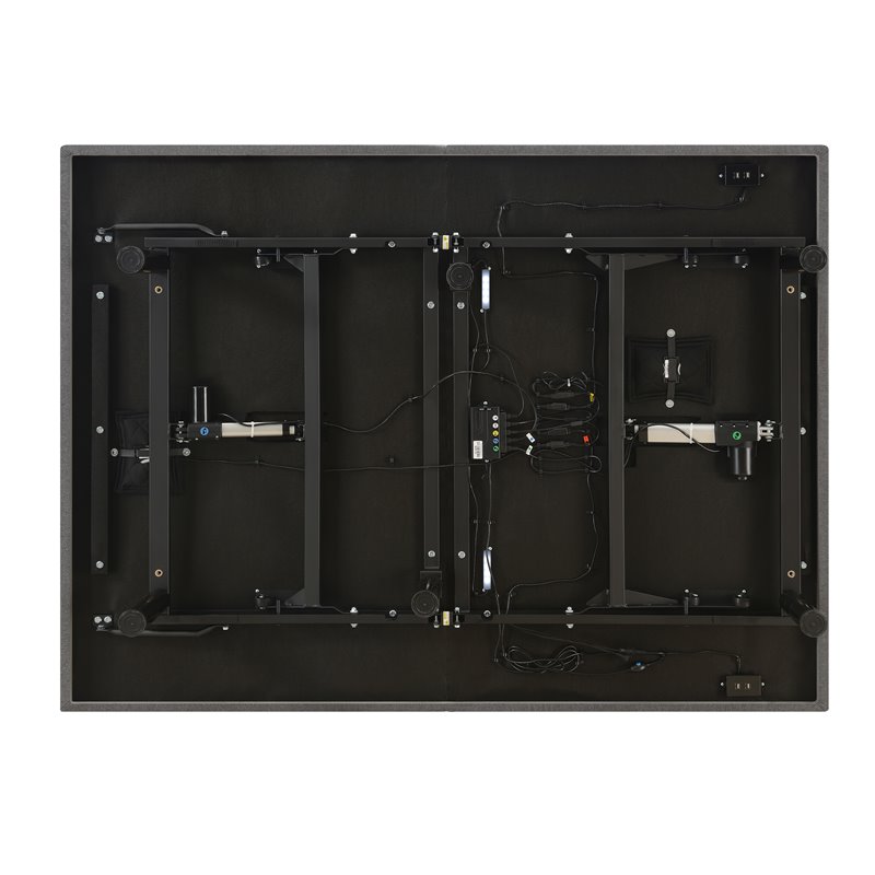 Negan Twin Extra Long Adjustable Bed Base Grey and Black