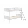 Littleton Wood Twin Over Twin Bunk Bed White