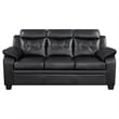 Finley 2-piece Upholstered Padded Arm Tufted Sofa Set Black