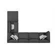 Serene 6-piece Upholstered Modular Sectional Sofa Charcoal
