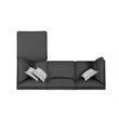 Serene 4-piece Upholstered Modular Sectional Sofa Charcoal