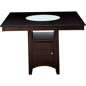 coaster gabriel square counter height dining table in cappuccino