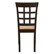 Coaster Gabriel Wood Lattice Back Side Chairs Cappuccino and Tan