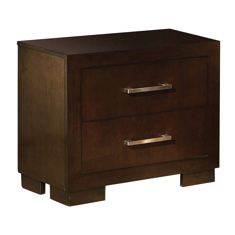 Jessica 5-piece Eastern King LED Bedroom Set Cappuccino