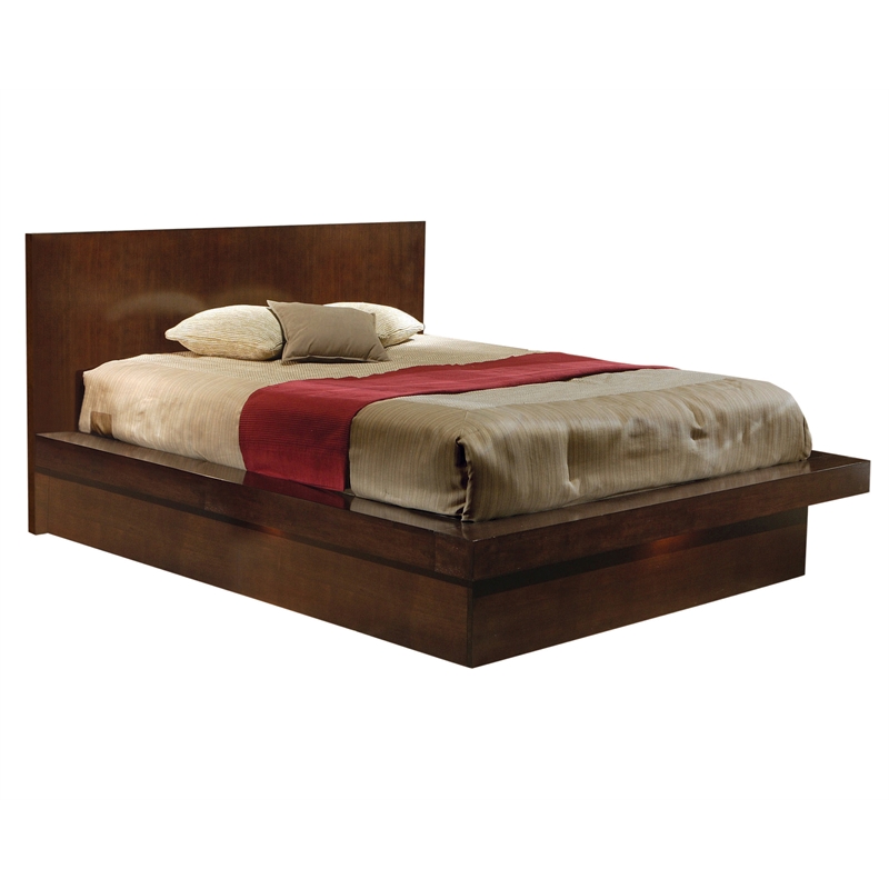 Jessica 6-piece Queen LED Bedroom Set Cappuccino