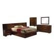 Jessica 6-piece Queen LED Bedroom Set Cappuccino