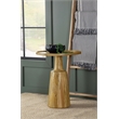 Ixia Round Solid Mango Wood Accent Side Table Natural