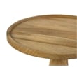 Ixia Round Solid Mango Wood Accent Side Table Natural