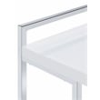 Dani Rectangular C-Shaped Sofa Side Table White High Gloss