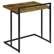 Dani Rectangular C-Shaped Sofa Side Table Rustic Nutmeg