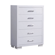 Jessica 6-piece Eastern King LED Bedroom Set Snow White
