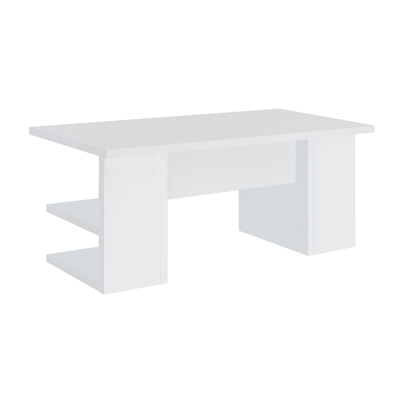Alice 71-inch 4-shelf Engineered Wood Writing Desk White