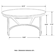 Miguel Round Marble Top Coffee Table White and Black