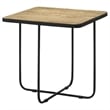 Elyna Square Stone Top Accent Side Table Beige