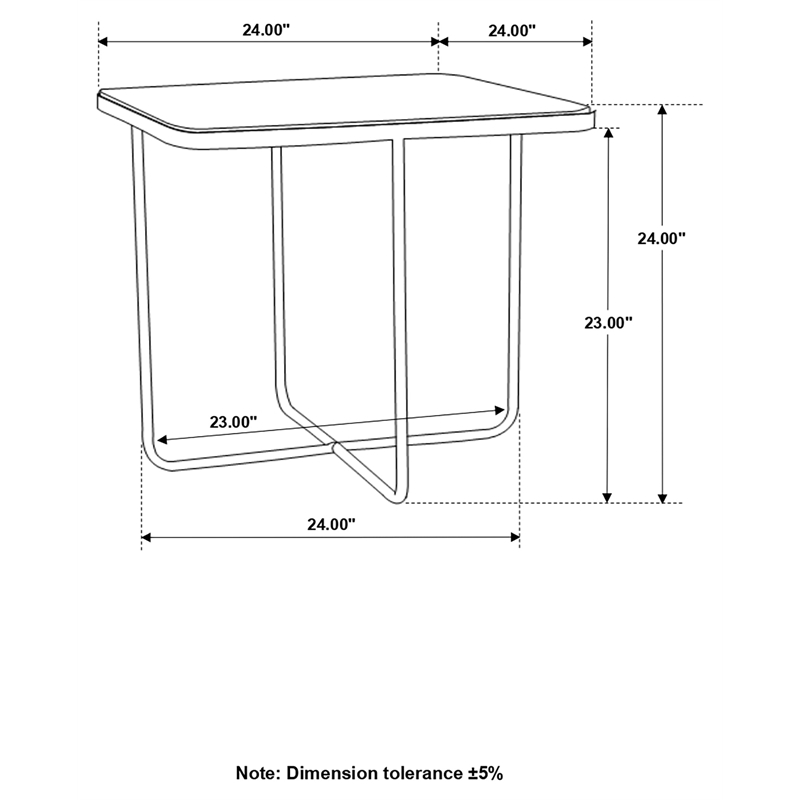 Elyna Square Stone Top Accent Side Table Beige