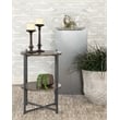Coaster Axel Round Accent Table with Open Shelf in Natural and Gunmetal