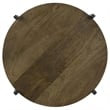 Coaster Axel Round Accent Table with Open Shelf in Natural and Gunmetal