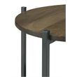 Coaster Axel Round Accent Table with Open Shelf in Natural and Gunmetal