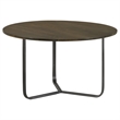 Yaritza Round Mango Wood Coffee Table Natural and Gunmetal