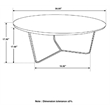 Yaritza Round Mango Wood Coffee Table Natural and Gunmetal