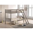 Ryder Wood Twin Over Twin Bunk Bed Weathered Taupe